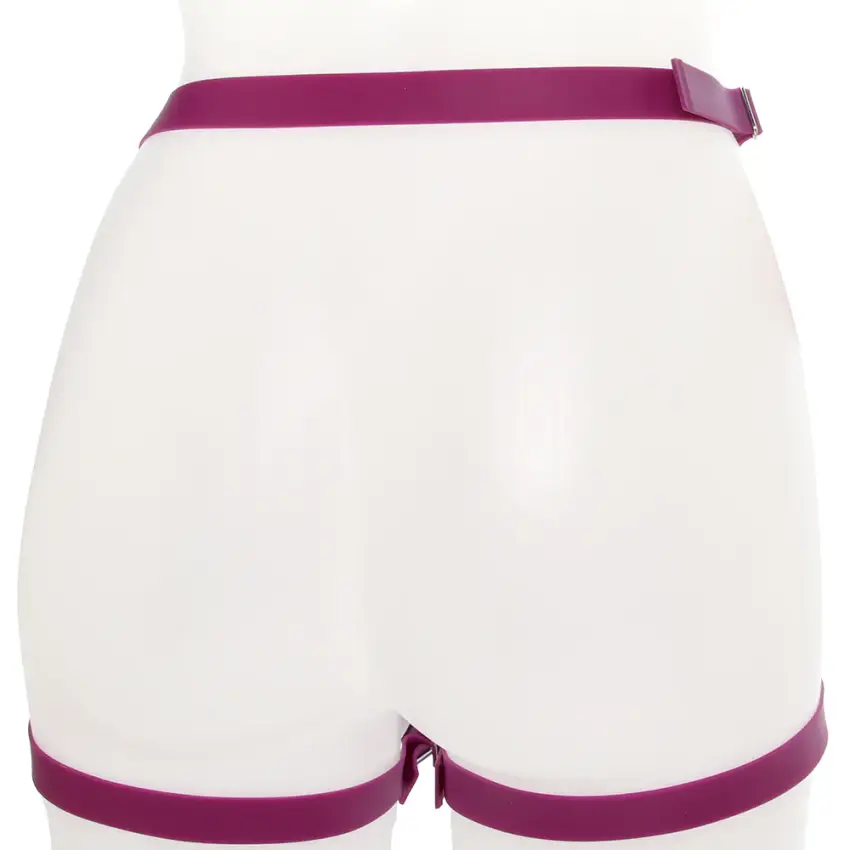 ME2 Rumbler Vibrating Silicone Strap-On in Purple - Image 2